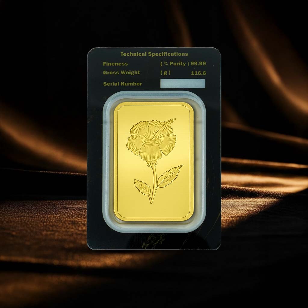 10 Tolas Elegant Flower Gold Bar